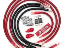 2007-2018 Jeep Wrangler JK Battery Cable Kit 3.8 Liter 1/0 Gauge Battery Cable w/Black Red/Spyder Wrap Big7Kits