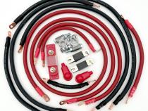 2018-2025 Jeep Wrangler JL Battery Cable Kit 2.0 Liter 1/0 Gauge Battery Cable w/Black Red/Spyder Wrap Big7Kits