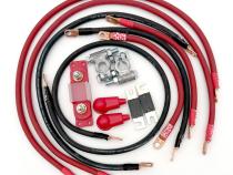 1991-1995 Jeep Wrangler YJ Battery Cable Kit 2.5 Liter 2 Gauge Battery Cable w/Black Red/Spyder Wrap Big7Kits