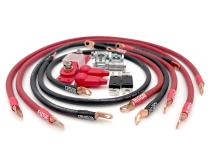 1991-1995 Jeep Wrangler YJ Battery Cable Kit 2.5 Liter 2 Gauge Battery Cable w/Black Red/Spyder Wrap Big7Kits